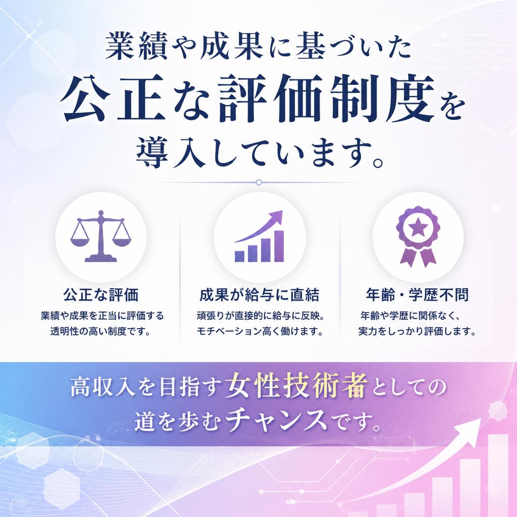 高収入を目指せる明確な評価制度