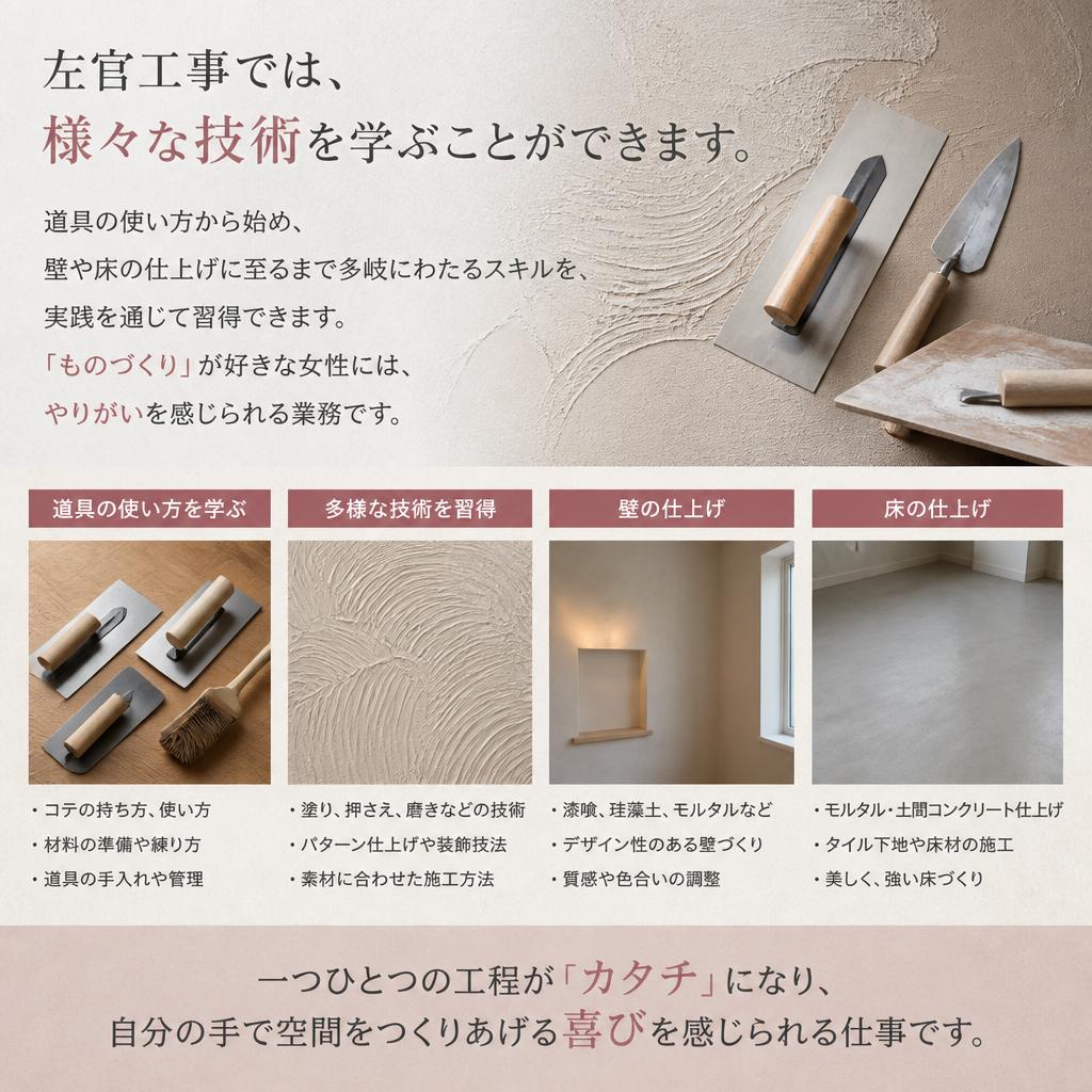 多様なスキルを身につける仕事の内容