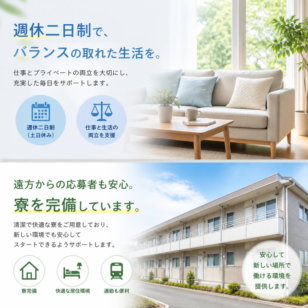 充実した福利厚生と働きやすさ