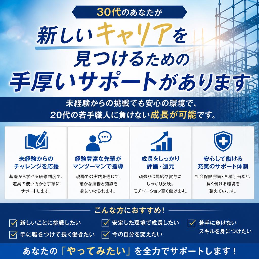 30代からの転職支援！新たなスタートを応援