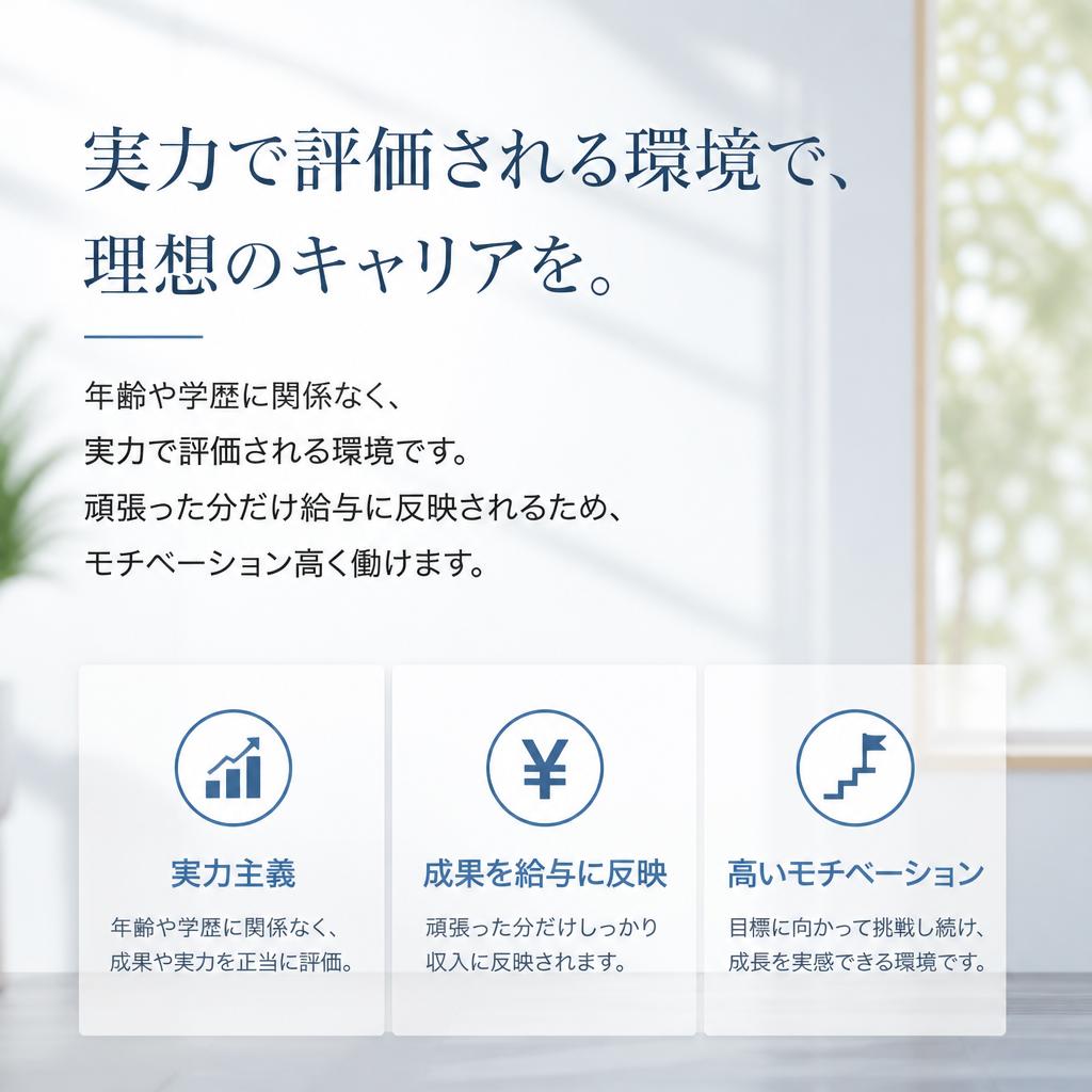 実力が評価される職場環境