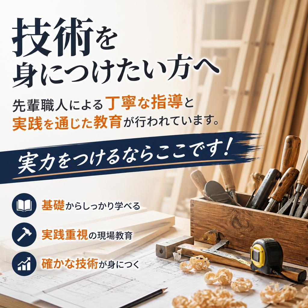 職人としての成長をサポート
